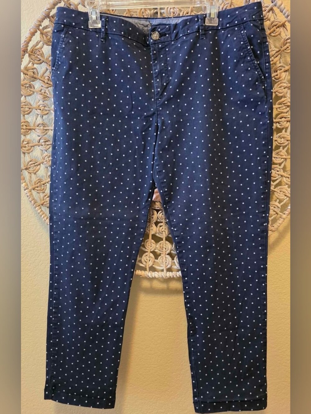 Tommy Hilfiger Polka Dot Chino Pants Size 16 Cotton Stretch